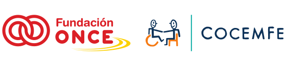 Logos de Fundaci&oacute;n Once y COCEMFE